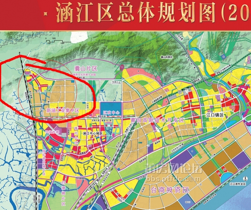 莆田大学城新区的规划位置图