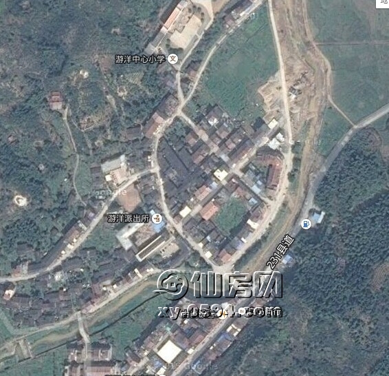 用谷歌卫星看仙游10个小镇的镇中心面积乡镇的镇区建设