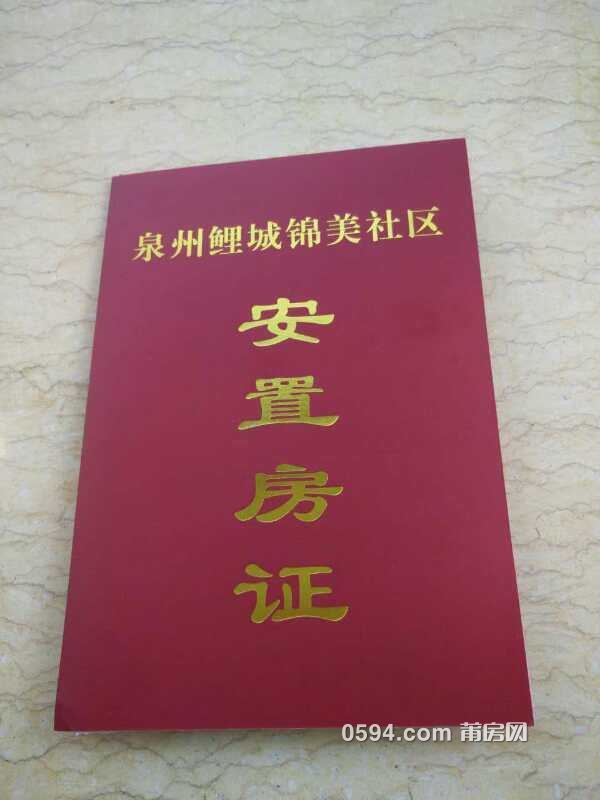 安置房证,第一次看到