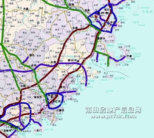 福建高速公路网规划图(2010/7/12版)