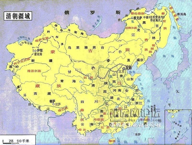 中国清朝领土图片