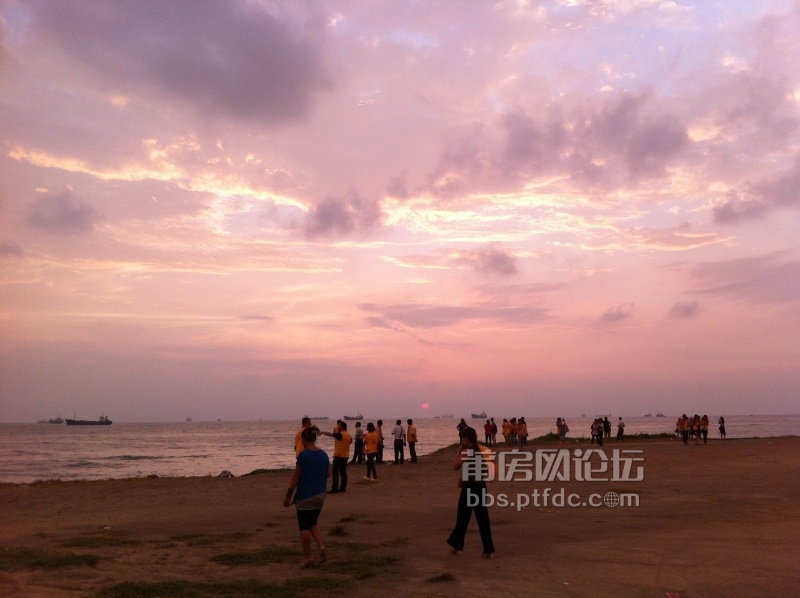 旗津海边的夕阳