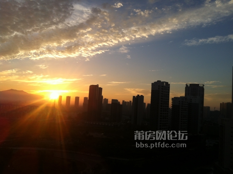 阳台日出