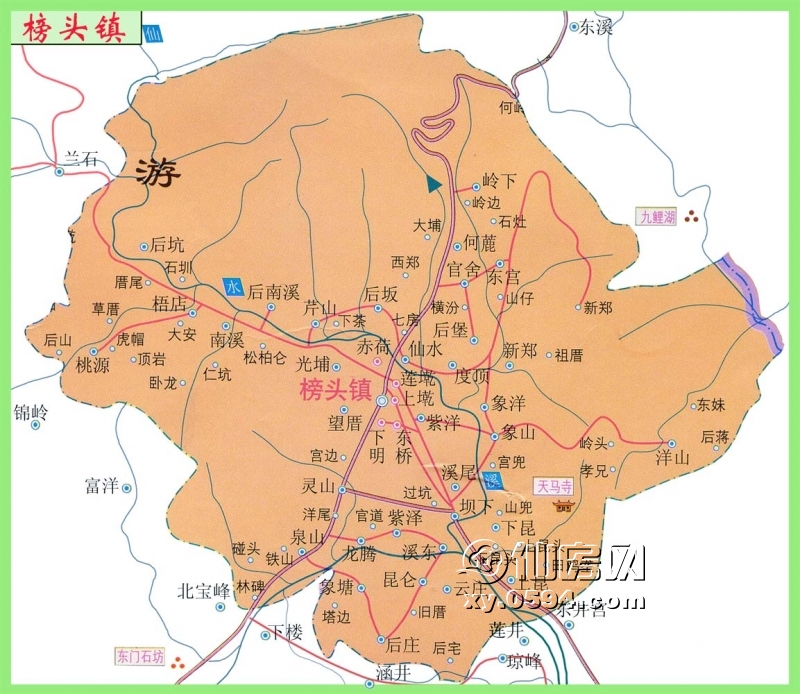 仙游县乡镇地图图片