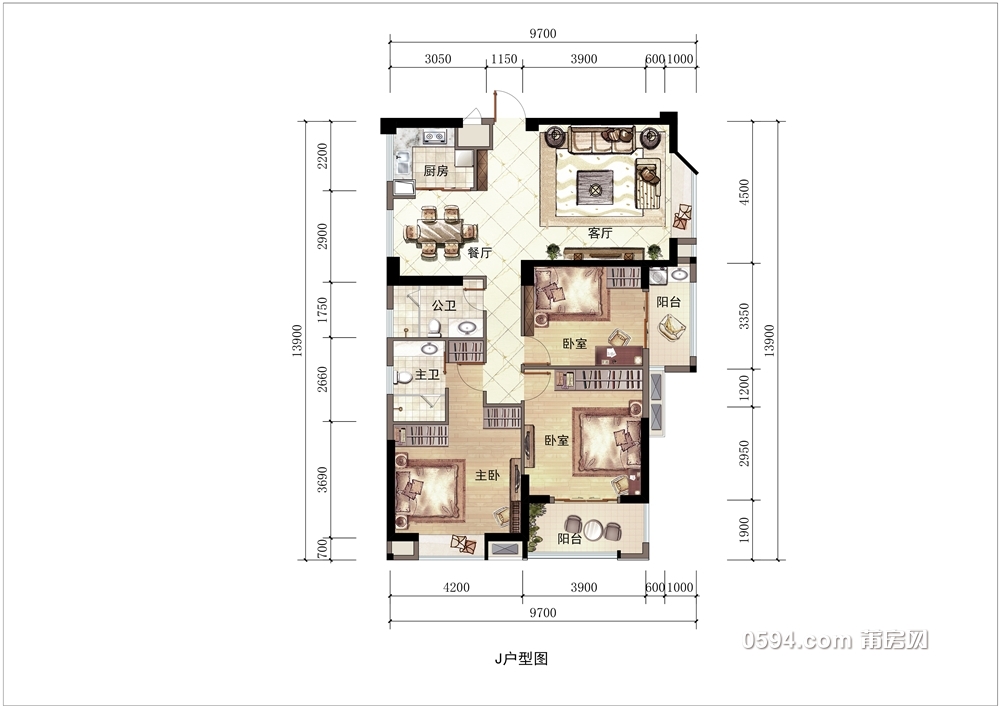 136㎡三房    J户型图.jpg